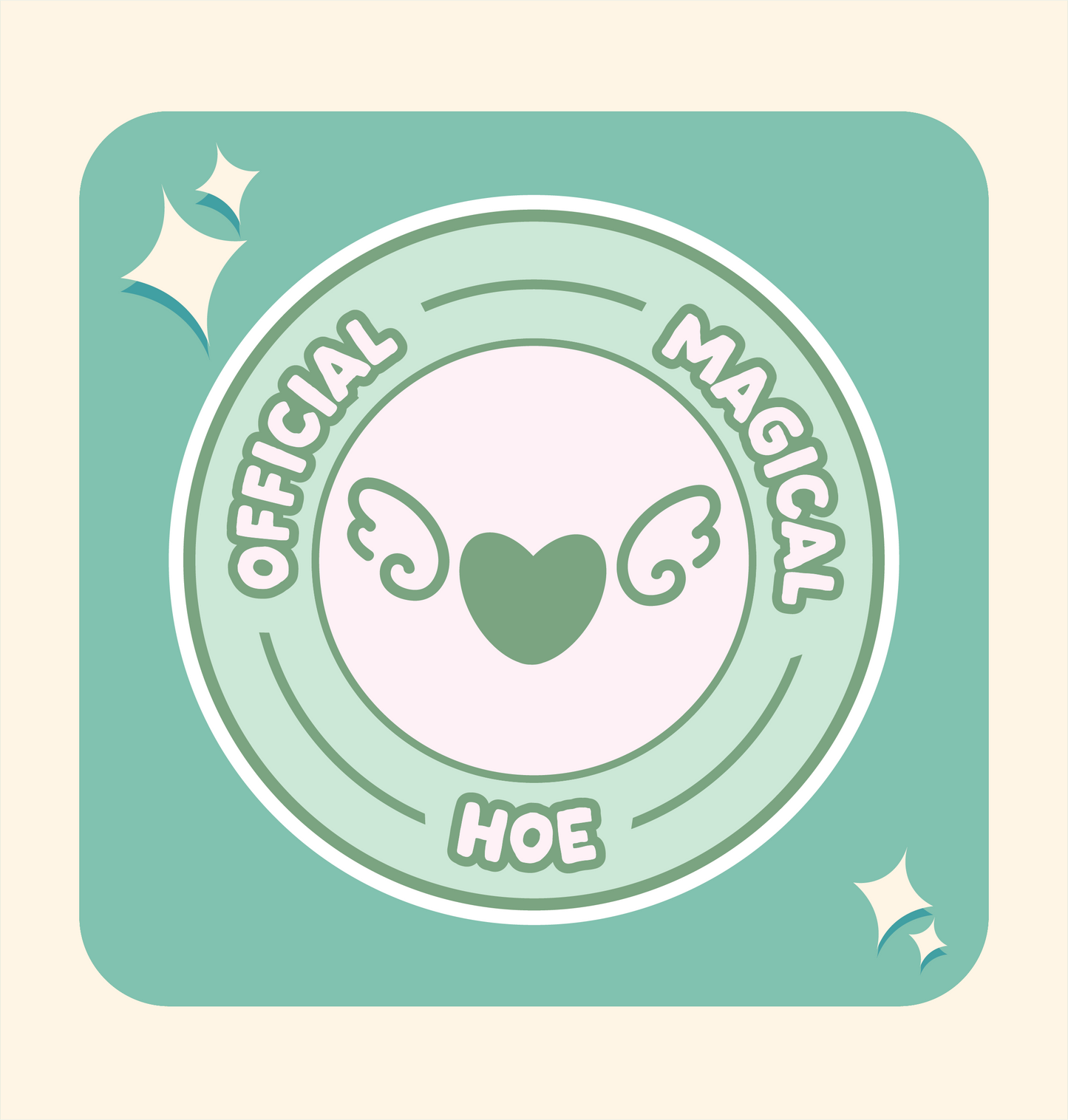 Official Magical Hoe Holographic Sticker