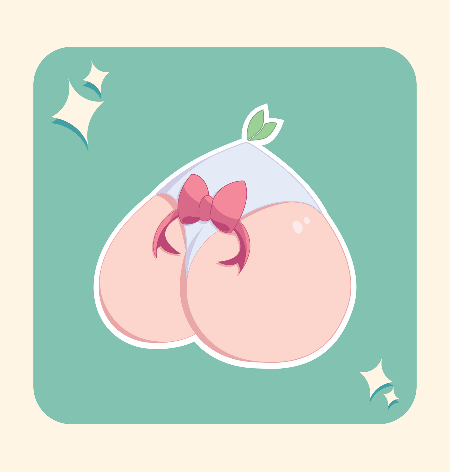 Peach Butt Sticker