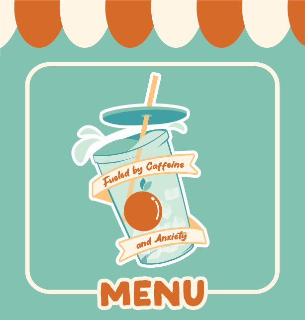 Fueled by caffeine and anxiety Sticker